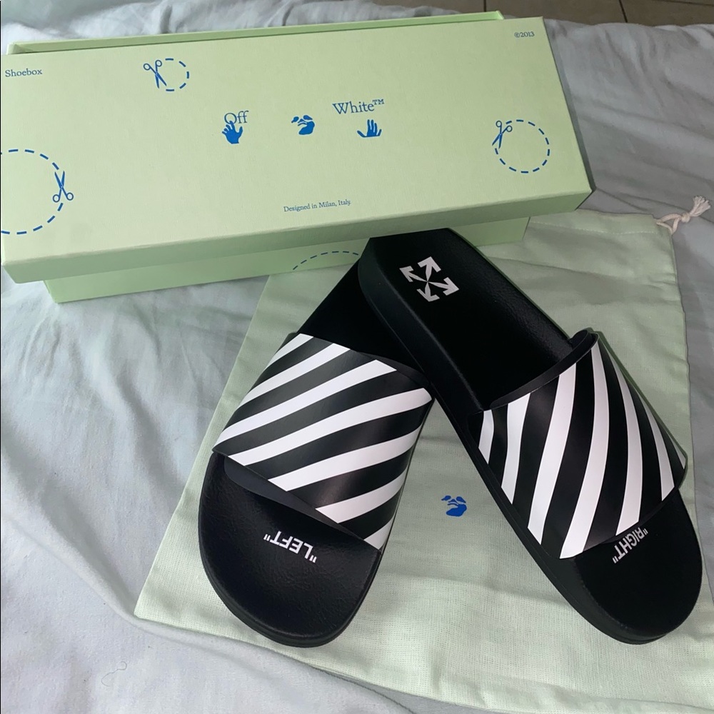 Mens “Off White” Slides